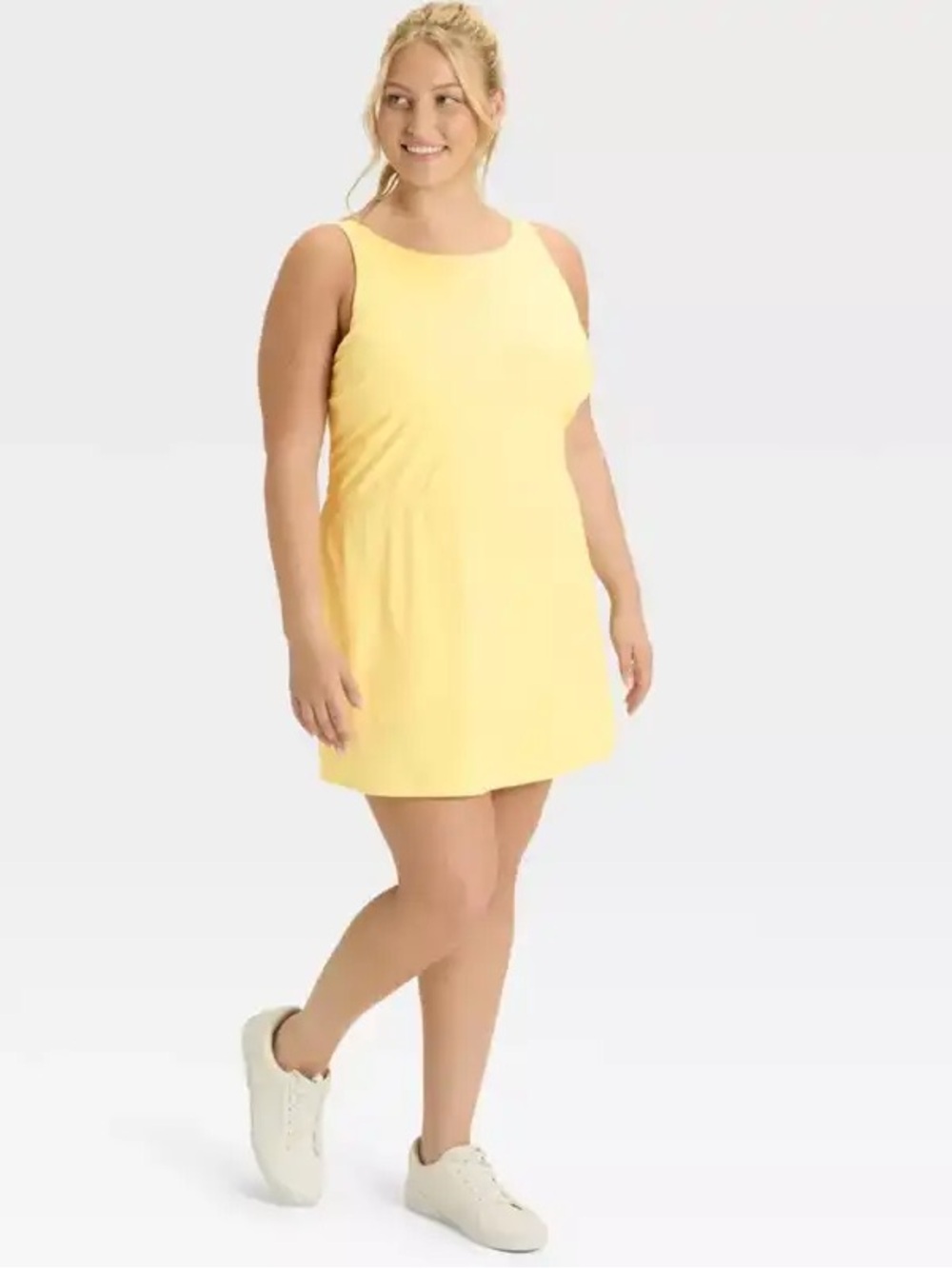 All in Motion • XXL Butter Yellow High Neck Active Supportive Dress